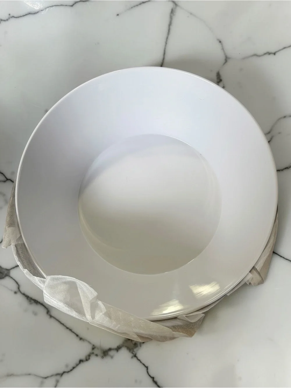 Set of 2 NEW White Melamine Serving Bowls 11.5” Large Salad Pasta Bowl